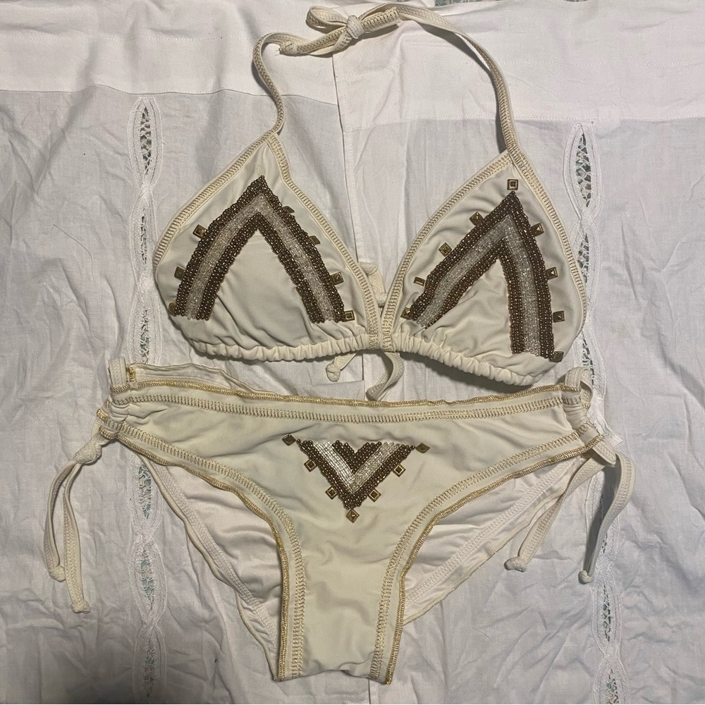 Embroidered swimsuit